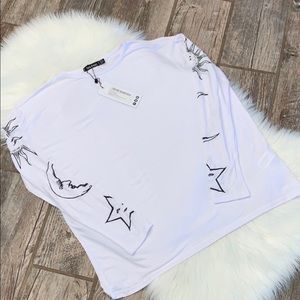BooHoo Star Moon Sun Top